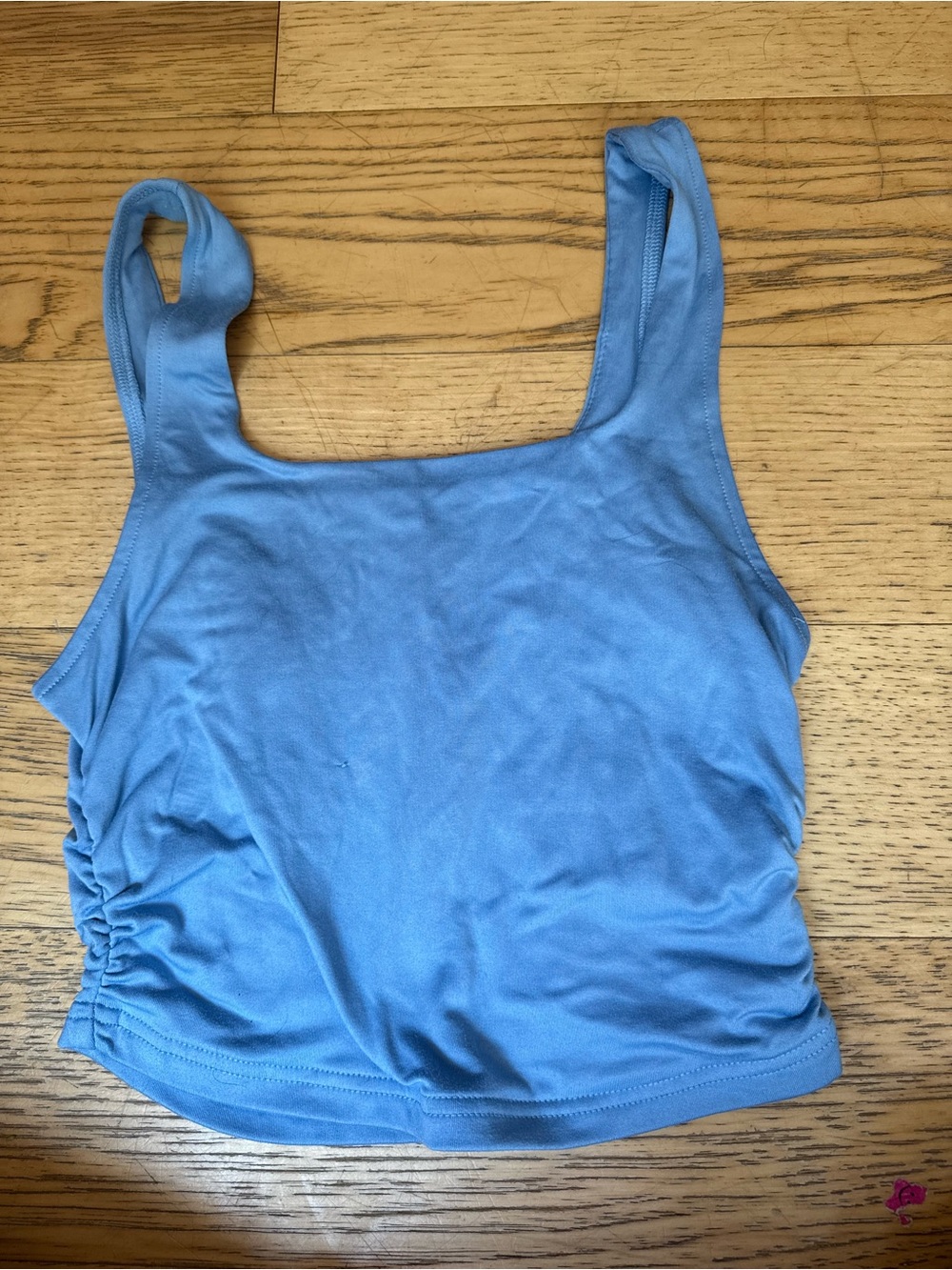 Women's Square Neck Tank Top in Light Blue & Gray MonoB Cropped Tee
